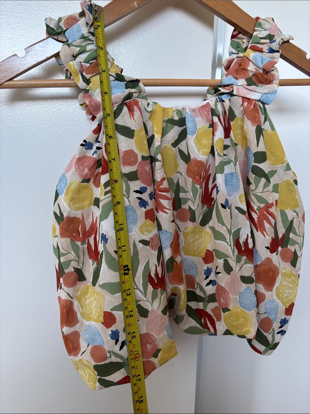 Beautiful Floral Ruffle Strap Top - Picture 8 of 11